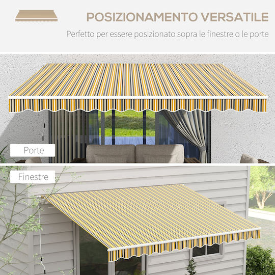 Outsunny Τεντόπανο Κίτρινο με Επίστρωση PU 2.5x3.5m