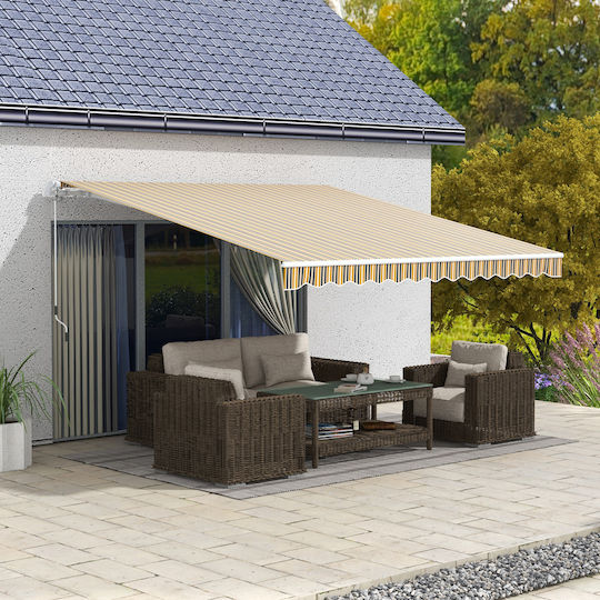 Outsunny Τεντόπανο Κίτρινο με Επίστρωση PU 2.5x3.5m