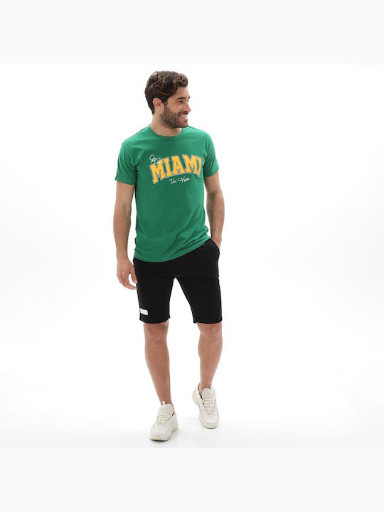 Van Hipster T-shirt Bărbătesc cu Mânecă Scurtă Green