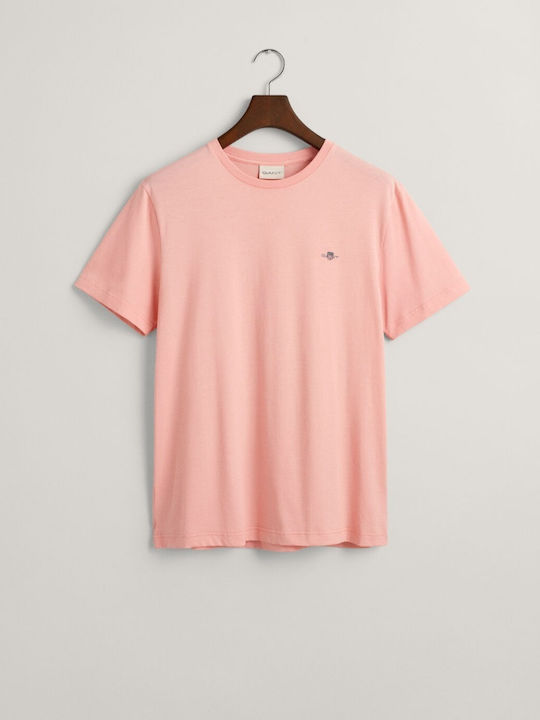 Gant Herren T-Shirt Kurzarm Pink