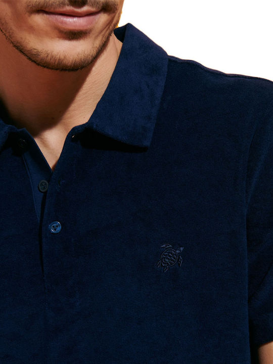 Polo Herrenbluse Kurzarm Blaue
