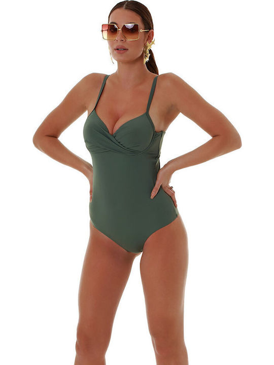 One-Piece Swimsuit Khaki