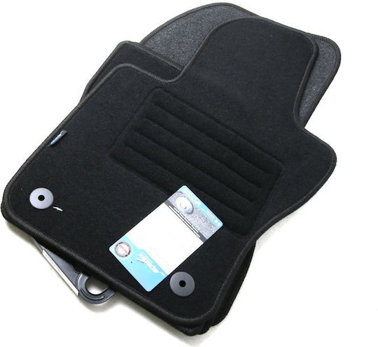 Petex Satz Vorder- und Hintermatten 4Stück aus Teppichboden für Jeep Rebell 2015 Schwarz