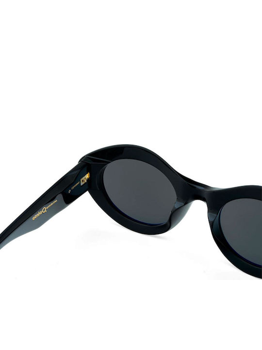 Etnia Barcelona Ampat Women's Sunglasses with Black Plastic Frame and Black Polarized Lens ET-AMPAT50S-BK