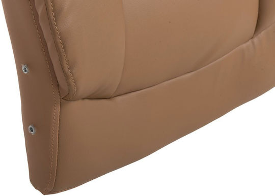 HomeMarkt Back for Office Chair with Leather 52x53cm Brown