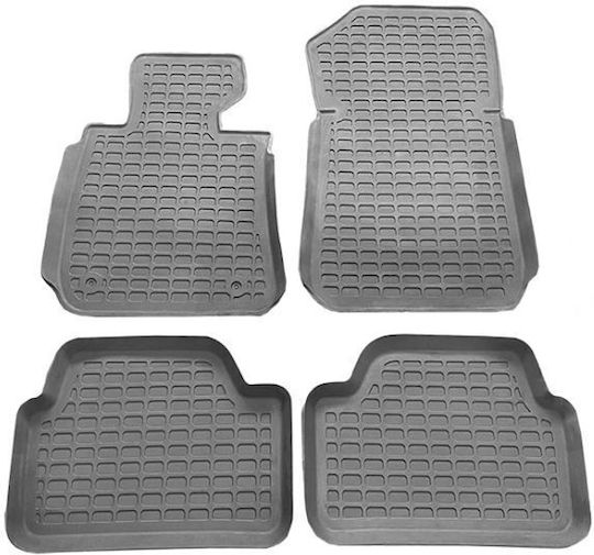 Auto Gs Set of Front and Rear Mats 4pcs Tray Type for BMW E87 2005+ Gray