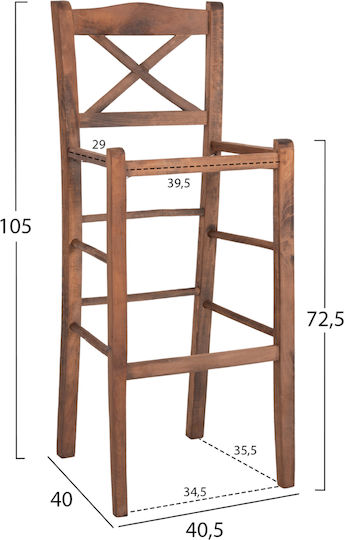 HomeMarkt Lucius Möbelrahmen aus Holz Geeignet für Stuhl,Stock Walnut 40.5x40x105cm