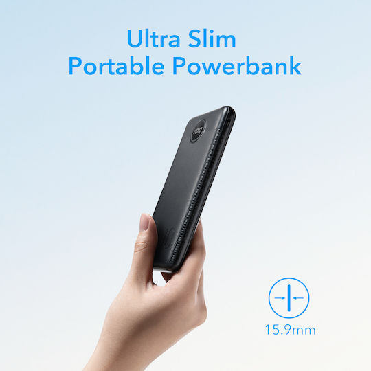 Veger L10S Power Bank 10000mAh 20W με 2 Θύρες USB-A και Θύρα USB-C Power Delivery / Quick Charge 3.0 Μαύρο