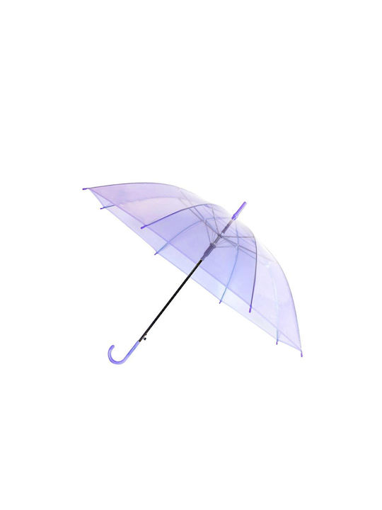 Aria Trade Αυτόματη Ομπρέλα Βροχής με Μπαστούνι Διάφανη