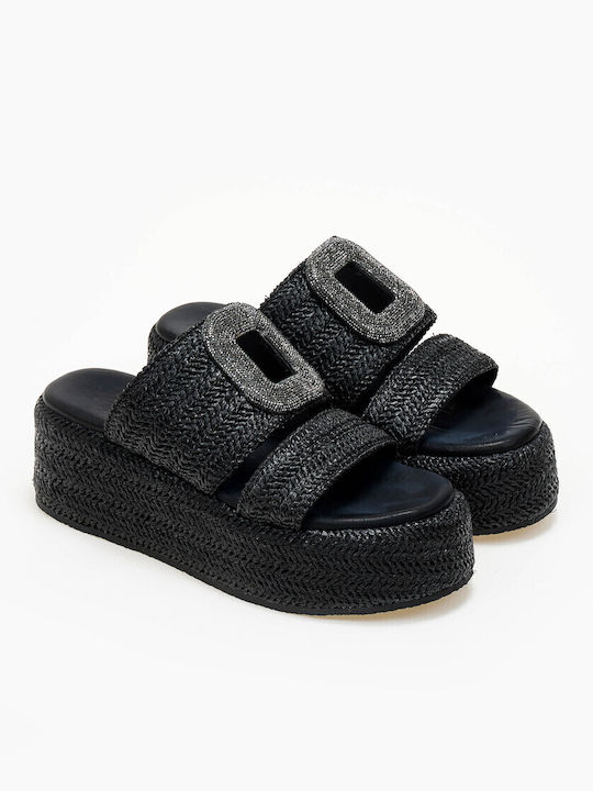 Summer Women's Platforms in Style Slippers Black