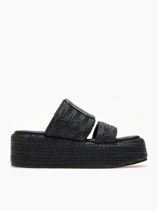 Summer Women's Platforms in Style Slippers Black