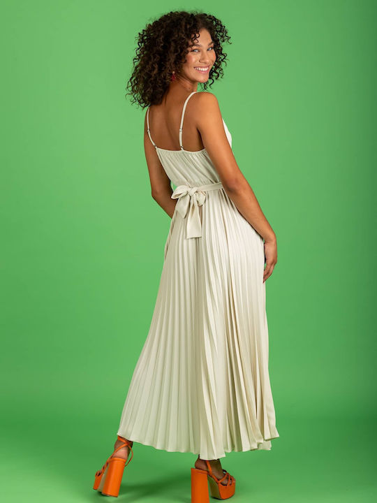 Sommer Maxi Damenkleid für Hochzeit Taufe Vanille 126-81661 Vanille