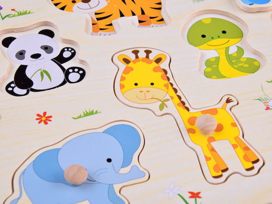 Wooden Kids Puzzle Pegged 10pcs Jokomisiada