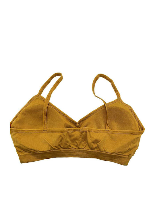 Femei Sutien sport Mustard cu Căptușeală detașabilă