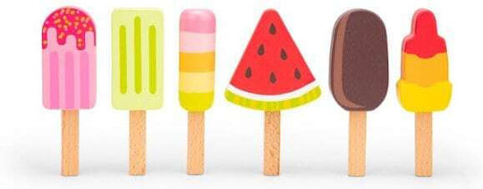 New Classic Toys Ice Lollies Made of Wood for 3+ Years 6pcs