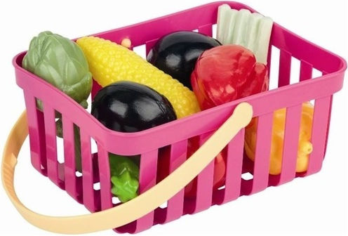 Androni Giocattoli Obst- & Gemüsespielzeug Lila Korb mit Gemüse