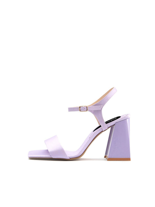 Fashion Attitude Mules mit Absatz in Lila Farbe