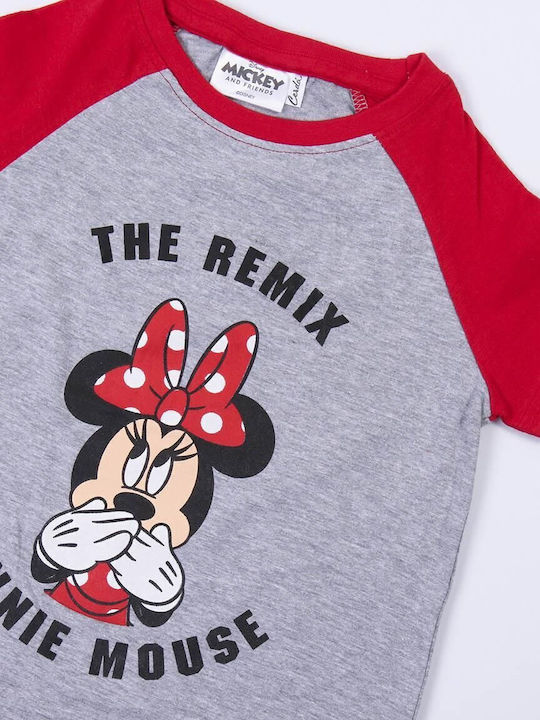 Cerda Παιδική Πιτζάμα Καλοκαιρινή Γκρι Minnie Mouse