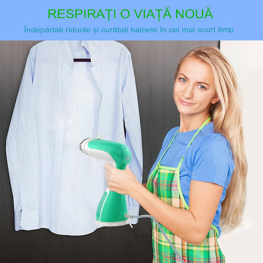 Esino LC 201 Aparat de călcat cu abur pentru haine de Mână 1500W cu rezervor 300ml Verde