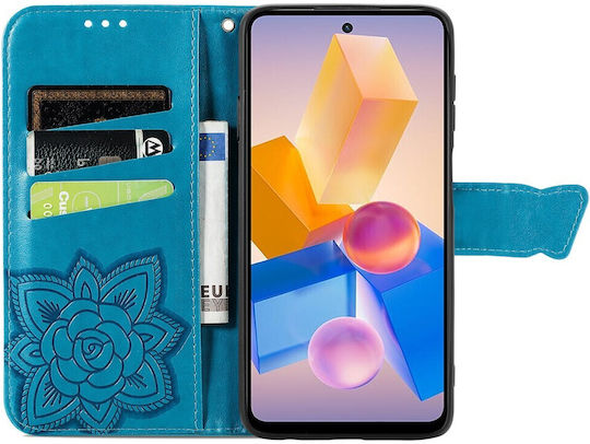 Butterfly Back Cover Δερματίνης / Πλαστικό / Σιλικόνης Μαγνητικό Μπλε (Realme Note 50)