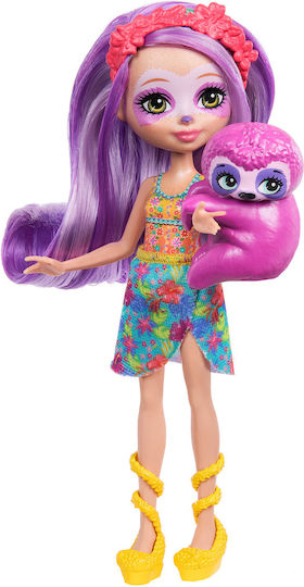 Mattel Enchantimalssabindra Sloth Hang Кукла за 3+ години+ години 15см.