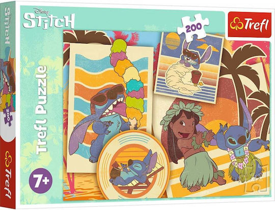 Puzzle Trefl 200 Stitch am Strand Lilo & Stitch