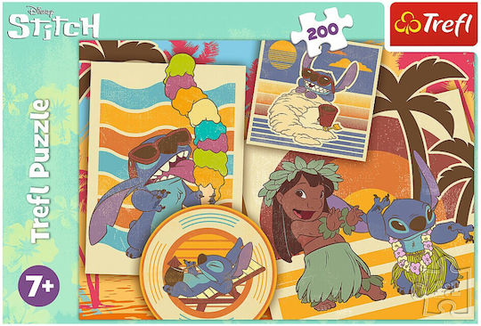 Puzzle Trefl 200 Stitch am Strand Lilo & Stitch