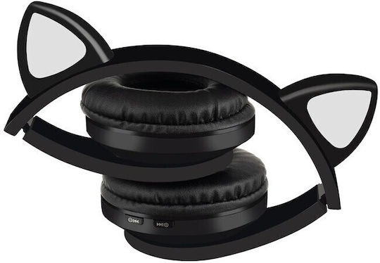 Kitten Ear Fără fir Bluetooth On Ear Căști cu 10 ore de Funcționare Negre