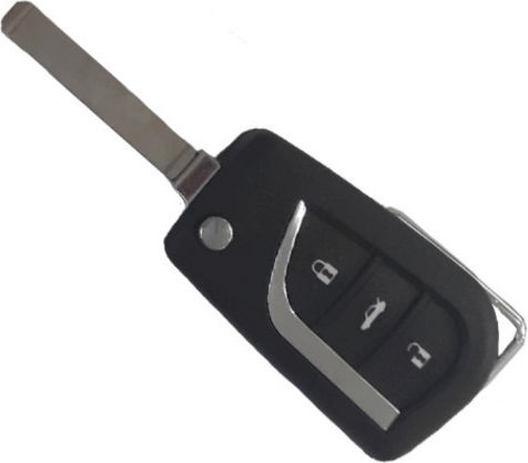 Toyota Foldable Car Key Shell with Blade with 3 Buttons for Toyota
