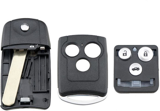 Honda Car Key Shell with Blade with 3 Buttons for Honda