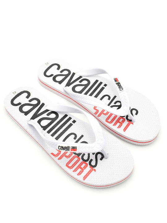 Roberto Cavalli Flip Flops bărbați Albi