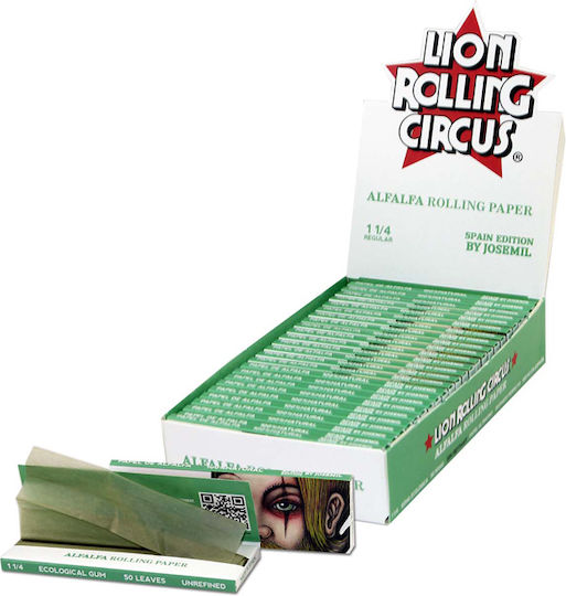 Lion Rolling Circus Χαρτάκια 1¼ Unbleached Alfalfa