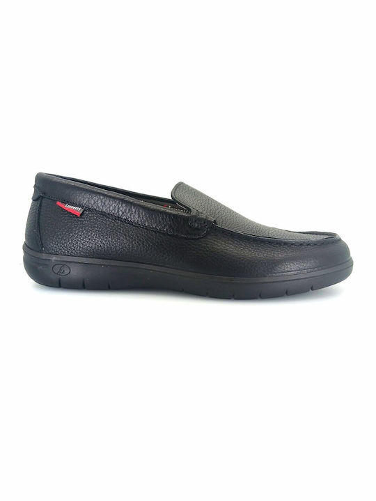 Luisetti Men's Leather Moccasins Black