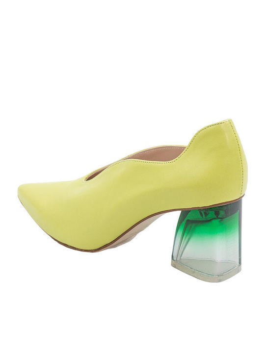 Leder Pumps Grün