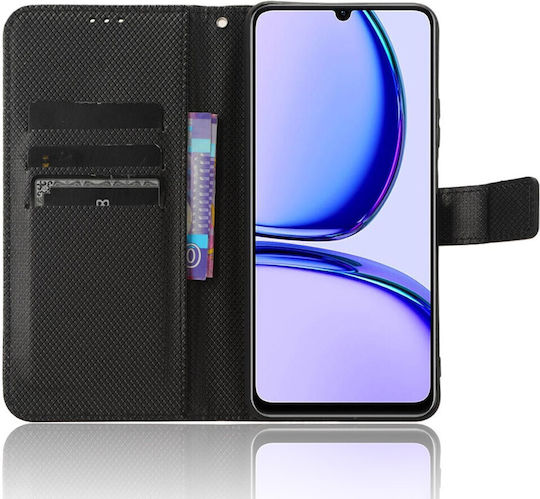 Wallet Δερματίνης Μαύρο (Realme Note 50)