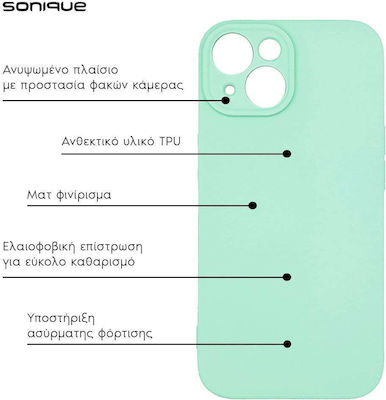 Sonique Umschlag Rückseite Silikon / Stoff Türkis (Redmi Note 13 Pro 5G / Poco X6)