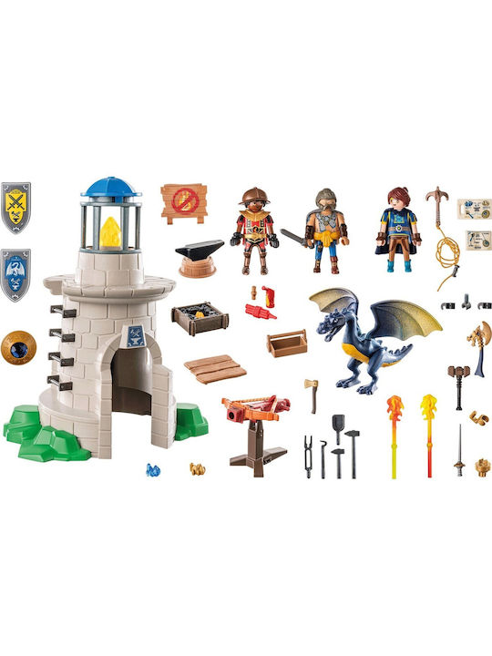 Плеймейт свещ Novelmore Кула на рицарите с дракон и ковач за 4+ години Години Playmobil