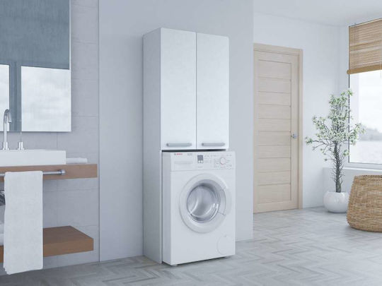 Topeshop Pola DD Ντουλάπι Μπάνιου Πλυντηρίου 64x30x183cm Λευκό