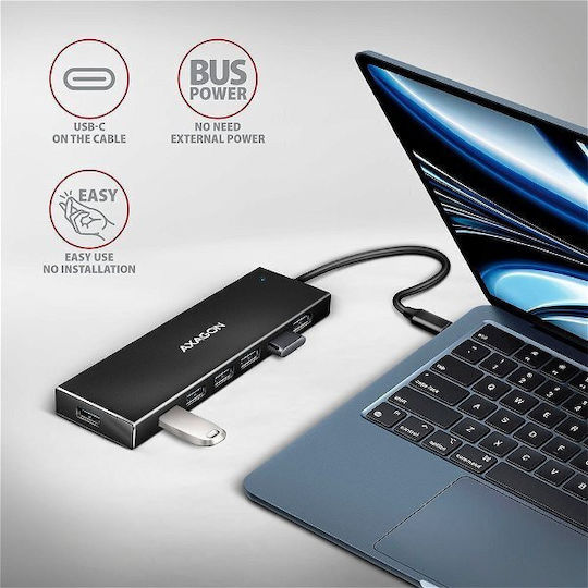 Axagon Hub 12 Θυρών USB 3.2 με σύνδεση USB-C / USB-A Μπλε