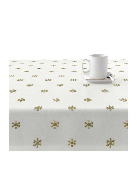 Mauré Christmas Tablecloth Fabric Gold L250xW140cm 1pcs