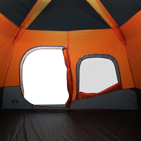 vidaXL Καλοκαιρινή Σκηνή Camping Γκρι για 6 Άτομα 344x282x192εκ.