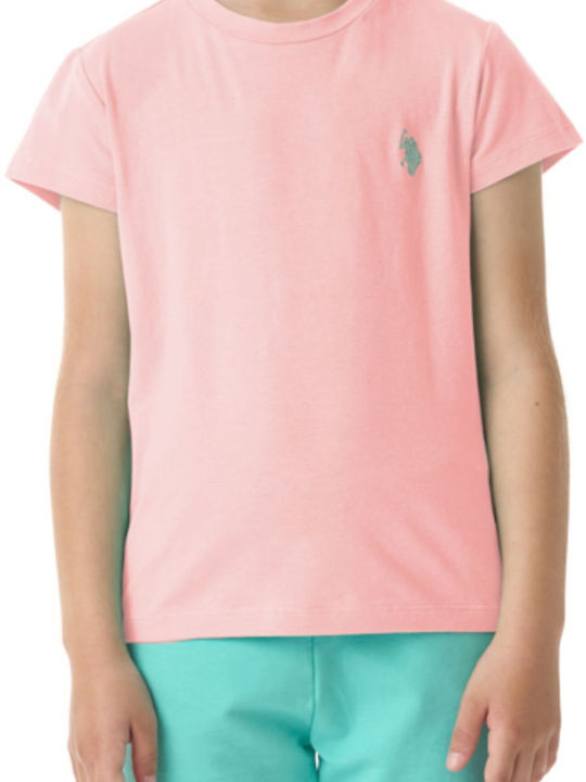 U.S. Polo Assn. Kinderhemd Kurzarm Rosa