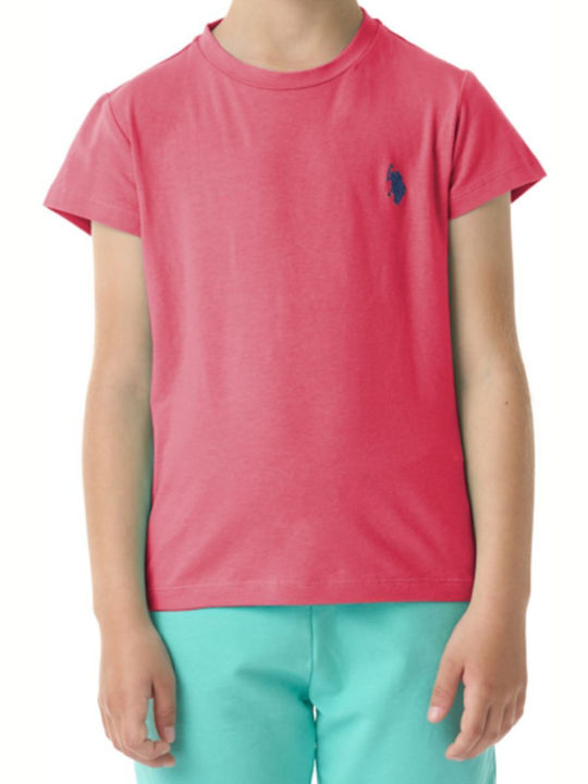 U.S. Polo Assn. Kids Blouse Short Sleeve Fuchsia