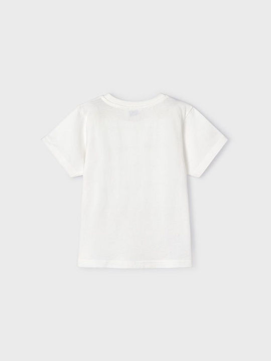 Mayoral Kids' Blouse Short Sleeve Cream