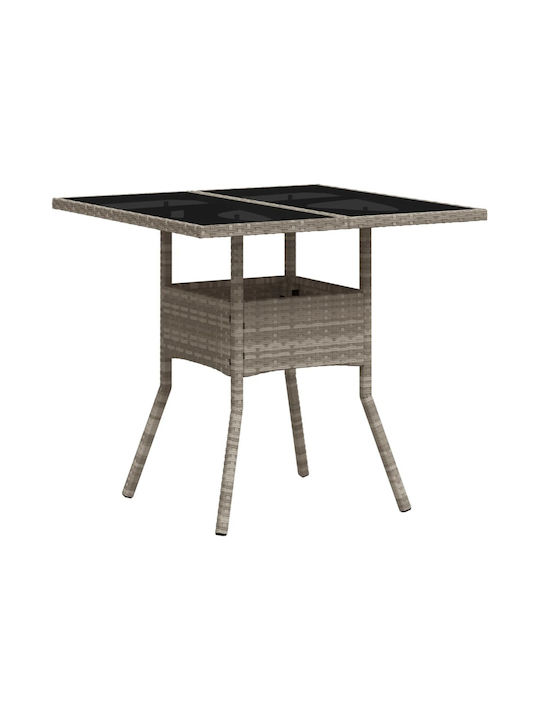 Tisch für kleine Außenbereiche Stabil Ann. Grey 80x80x75cm