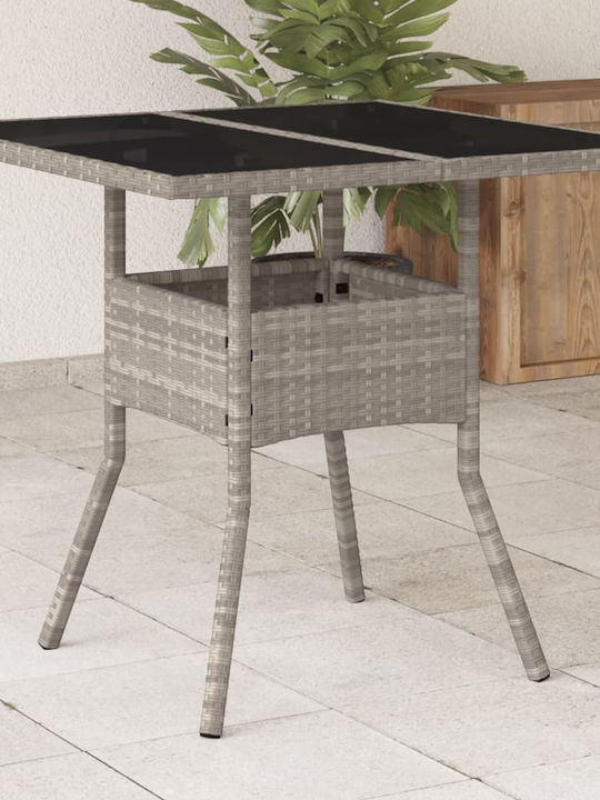 Tisch für kleine Außenbereiche Stabil Ann. Grey 80x80x75cm