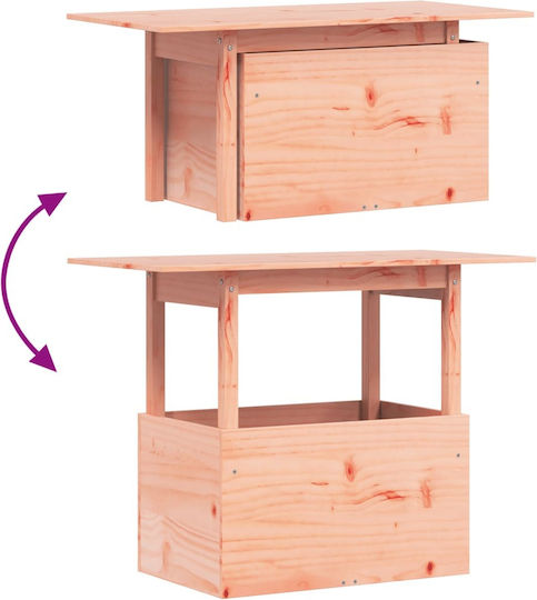 Masă Exterior Din Salcâm Maro Și Lemn De Brad 100x50x75cm