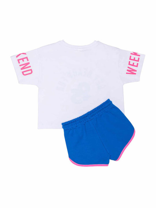 Sprint Kids Set with Shorts Summer 2pcs White