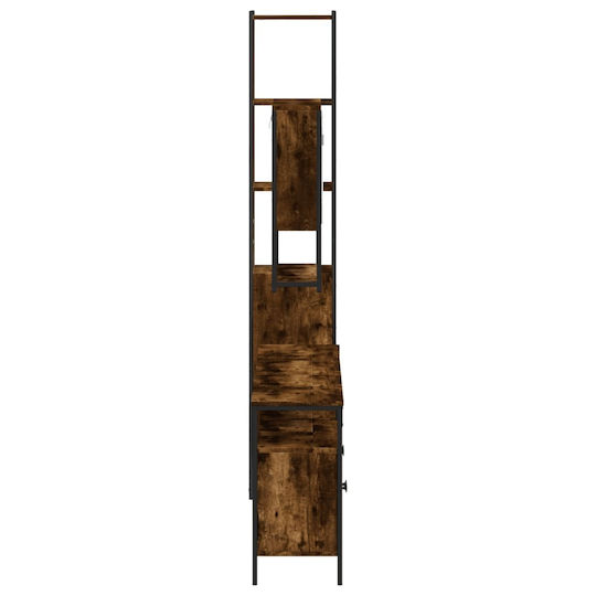 vidaXL Waschtisch mit Waschbecken & Spiegel L60xB16xH60cm Coffee