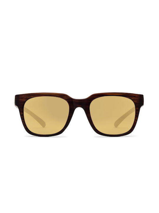 Volcom Morph Men's Sunglasses with Brown Tartaruga Plastic Frame and Yellow Lens VE03006137-BRN